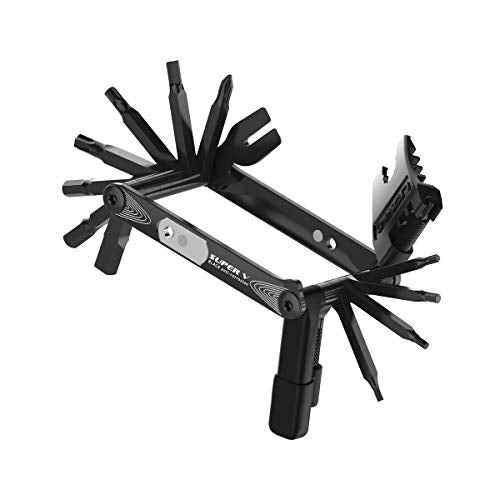 LEZYNE Super V23 Bicycle Multi-Tool, Anti-Corrosion Vanadium Bits, Tubeless Tire Plug Kit, Hex 2/2.5/3/4/5/6/8MM, T10/T25/T30, Chain Breaker, Bike Tool
