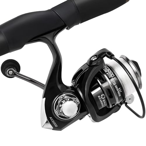 RHINR 2-Piece Fishing Rod and Spinning Reel Combos with Lures Set Fishing Bag Portable Fishing Rod Kit for Saltwater Fresh...