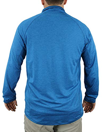 Men's Athletic UPF 50+ Quick Dry Lightweight Long Sleeve Sun Protection Zip Pullover