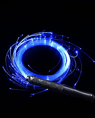 SZYICONG 6ft LED Fiber Optic Whip Dance, USB Rechargeable, 7 Colors, 4 Modes, Rainbow Bright Lights Effect, Great for Rave...