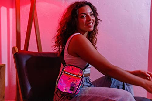 Vibe Festival Gear Small Crossbody Sling Bag for Women Men 5in1 Multi-Use from (rPET) Recycled Polyester Belt Bag Cross Bo...