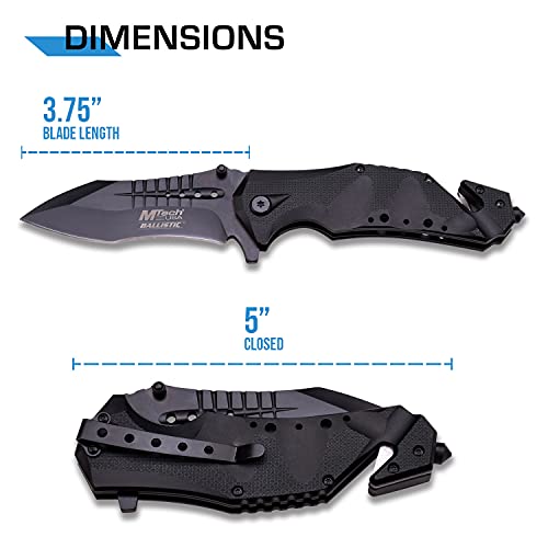MTech USA MT-A845BK SPRING ASSISTED KNIFE, 5" Closed, Black Blade