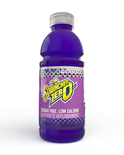 Sqwincher Zero Activity Drink Bottles | Grape Flavored | Sugar Free | Low Calorie | Low Sodium | Ready-To-Drink | Electrol...
