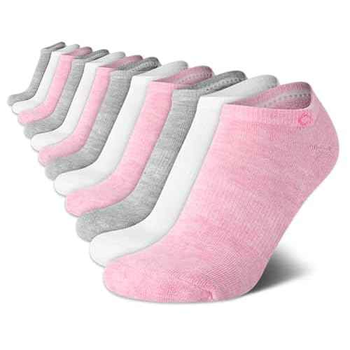 Calvin Klein Womens No Show Socks - 12 Pack Breathable Lightweight Athletic Low Cut Running Socks for Women