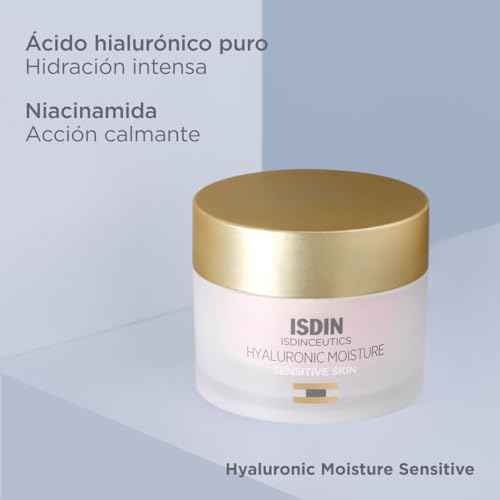 ISDIN Isdinceutics Hyaluronic Moisture Sensitive Skin Calming Daily Face Moisturizer with Hyaluronic Acid 1.76 OZ (Standard)
