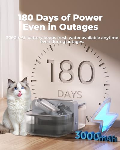 Invengo No-Filter Wireless Cat Water Fountain, 3.5L Stainless Steel Pet Fountain for Cats & Dogs – Wastewater Separation, ...