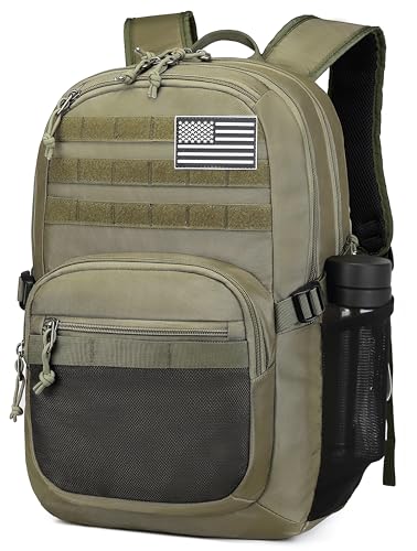 Military Tactical Backpack for Men Army 3 Days Assault Pack Bag with Molle System for Outdoor Adventures (Military green, ...