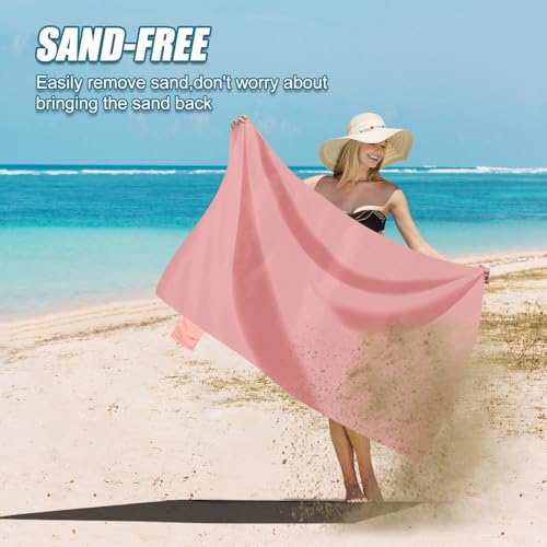 Odoland Beach Blanket Picnic Blanket, 43.3" x 27.5" SandProof Waterproof Outdoor Pocket Blanket with Portable Bag, Foldabl...