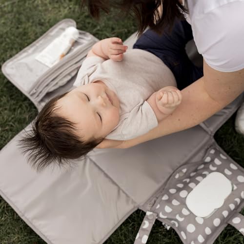 Tiny Twinkle Portable Diaper Changing Pad | Waterproof, Wipeable & Compact Baby Changing Pad for Travel | Smart Wipes Pock...