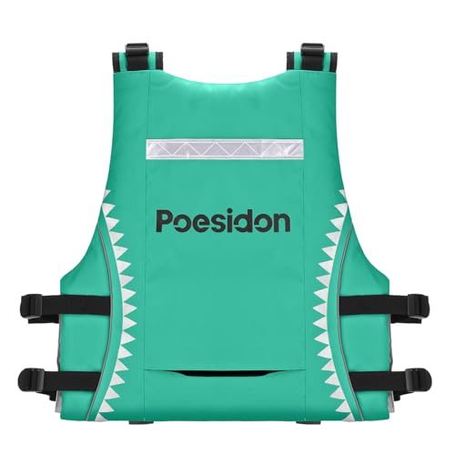 Poseidon Adjustable Water Safety Life Jacket - Classic Unisex Design with Front/Rear Storage Compartments for Multiple Wat...