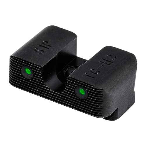 TRUGLO Tritium Pro Night Sights, Compatible with Sig Sauer Handguns | Compact Durable Glow-in-The-Dark Front & Rear Gun Sights with White Focus Lock Front Ring
