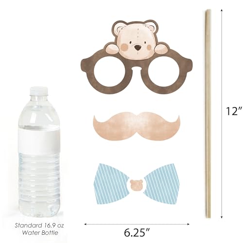 Big Dot of Happiness We Can Bearly Wait - Teddy Bear Baby Shower Photo Booth Props Kit - 20 Count