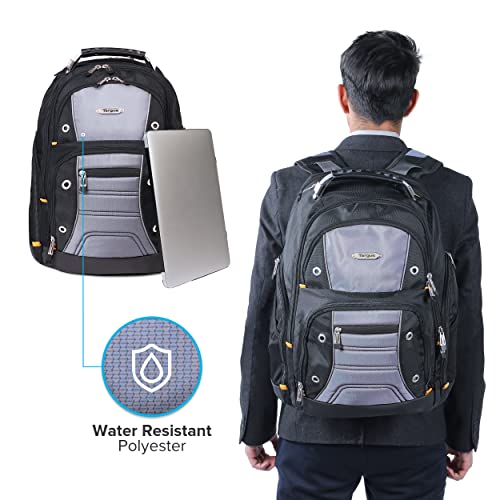 Targus Drifter II Laptop Backpack, Black/Gray – Backpack for Men for Business and Travel, Durable Water-Resistant Materia...