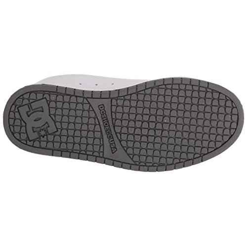 DC Men's Court Graffik Casual Skate Shoes, White/Heather Grey SE, 18 D D US