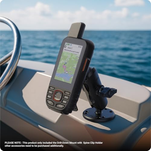 TUSITA Drill-Down Mount with Spine Clip Holder Compatible with Garmin Handheld GPS
