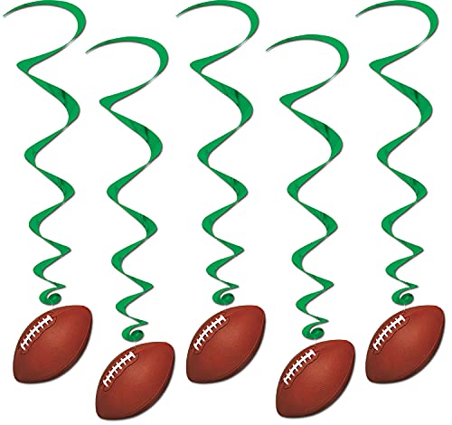 Beistle Football whirls hanging decorators