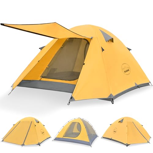 KAZOO Waterproof Backpacking Tent 2/3 Person Lightweight Camping Tents 2/3 People Hiking Tents Aluminum Frame Double Layer