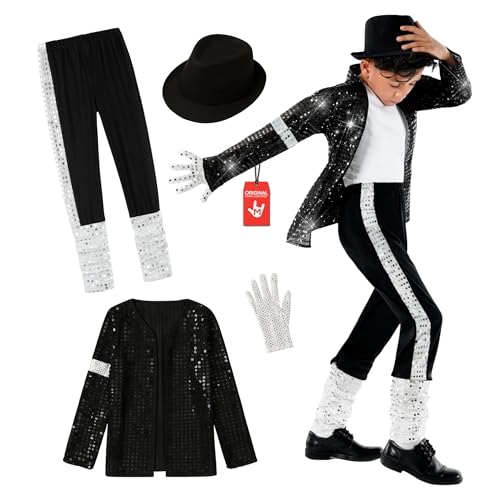Morph Popstar Costume for Kids, 80s Disco Outfits for Boys, Retro Costume Boys, 80s Party Wear, Halloween Costumes for Kids