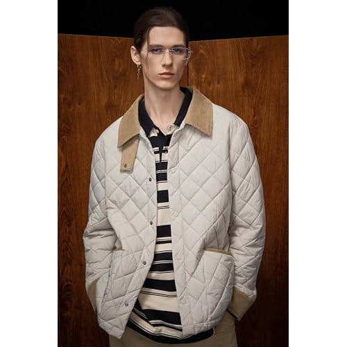 Orolay Men's Lightweight Quilted Puffer Jacket Waterproof Barn Coat Casual Outerwear with Pockets
