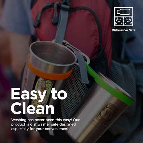 Klean Kanteen Pint Rings - Silicone Rings for Pint Cups for Travel, Camping, and More - 4-Pack