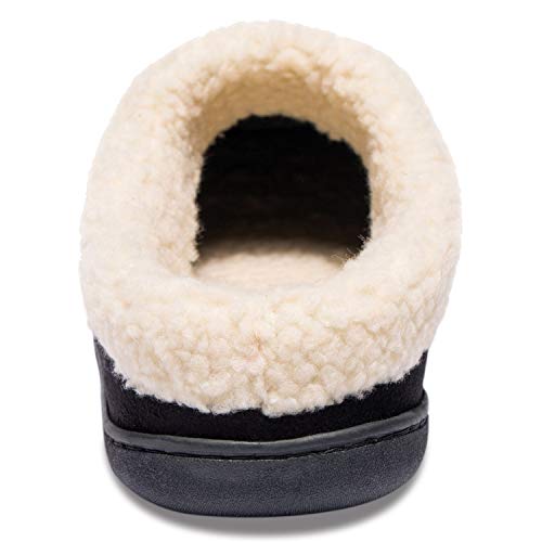 NewDenBer Women's Cozy Memory Foam Slippers Suede Fuzzy Plush Fleece Lined Slip On Indoor Outdoor House Shoes
