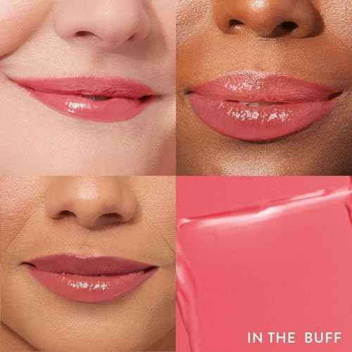 LAURA GELLER NEW YORK Jelly Balm Moisturizing Tinted Lip Balm - In the Buff - Hydrating Vitamin E - Semi-Shine Finish