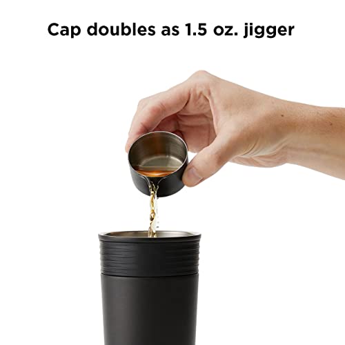 Rabbit Wine 18 oz Stainless Steel Cocktail Shaker, Multi-Use Stainless Steel Topper with 1.5 oz Jigger Cap and Strainer, B...