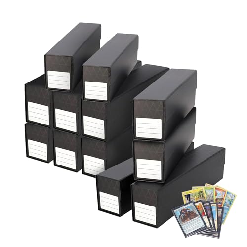 BCW QuickFold Card Boxes for Sleeved Cards - 12 Pack | Not for Toploaders | Magnetic Closure Card Storage Box | Holds 500 to 1200 Cards Each | Fits Trading Card Dividers | Easy to Assemble