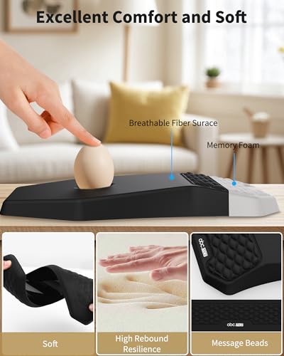 Ergonomic Mouse Pad and Keyboard Wrist Rest Support Set, Massage Design Mousepad for Carpal Tunnel Pain Relief, Memory Foa...