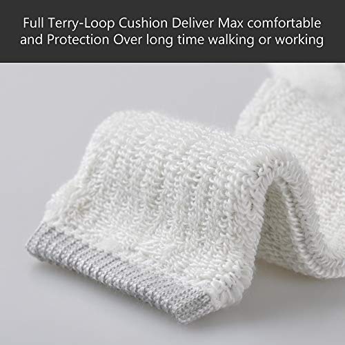 GKX Men's Merino Wool Moisture Wicking Outdoor Hiking Trekking Work Cushion Crew Socks 9-11,10-13