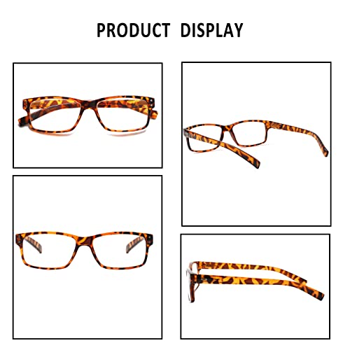 NORPERWIS Reading Glasses 5 Pairs Quality Readers Spring Hinge Glasses for Reading for Men and Women (5 Pack Mix Color -2,...