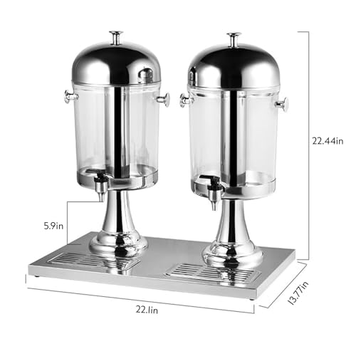 BAVNNRO 4.5 Gallon Drink Dispensers for Parties, Beverage Dispenser with Stand, Commercial Hot Cold Juice Dispenser with I...
