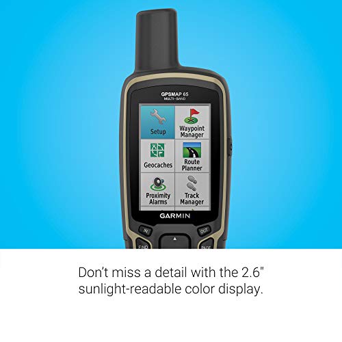 Garmin GPSMAP 65, Button-Operated Handheld with Expanded Satellite Support and Multi-Band Technology, 2.6" Color Display, ...