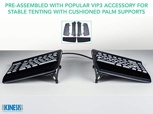 KINESIS Freestyle2 USB-A Ergonomic Keyboard w/ VIP3 Lifters for PC (9" Separation) (KB820PB-US)