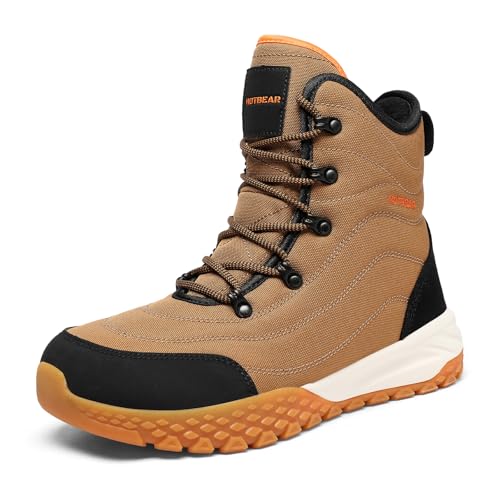 HOTBEAR Men's 3M Thinsulate Insulated Winter Snow Boots | Wide Toe Box | Slip-Resistant Outsole | Orthopedic & Arch Support