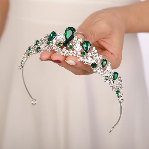 JWICOS Wedding Tiara for Women and Brides Princess Crowns and Tiaras for Bride Rhinestone Birthday Crown Headband Crystal ...