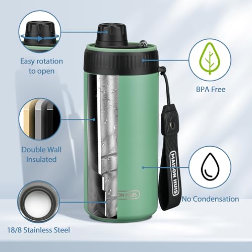 4 In 1 Beer Can Cooler Bottle Holder with Drinking Spout Lid for 12oz Regular, Slim Skinny Cans and Thermal Bottles,Sealed...