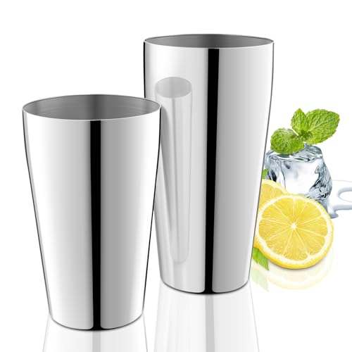 LyhoCink Mixology Bartender Kit, 2-Piece Stainless Steel Cocktail Shaker Set, Bar Set with 20oz & 26oz Mixed Drink Shaker,...