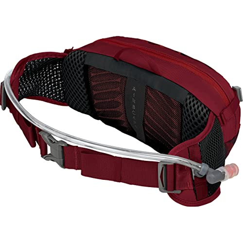 Osprey Seral 4L Unisex Biking Waist Pack with Hydraulics Reservoir, Claret Red