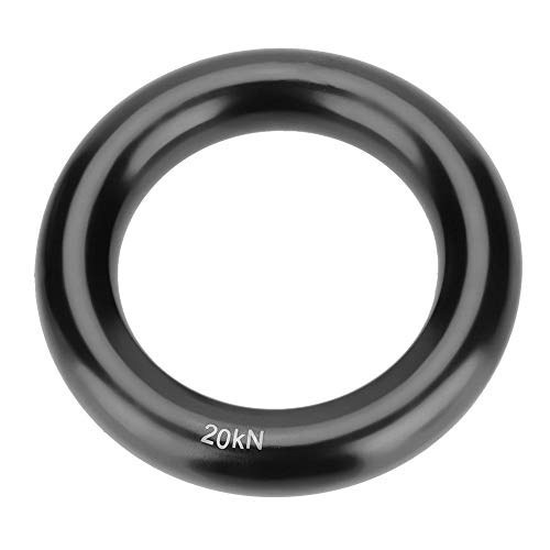 Alomejor Aluminum Rappel Ring, Lightweight and Durable 12mm Multi-Purpose Descender Gear for Climbers, Outdoor Safety Equi...