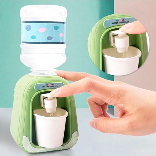 190ml Mini Water Dispenser with Cup – 1:6 Scale Green Simulated Drink Dispenser, On/Off Switch Design, Ideal for Office or...