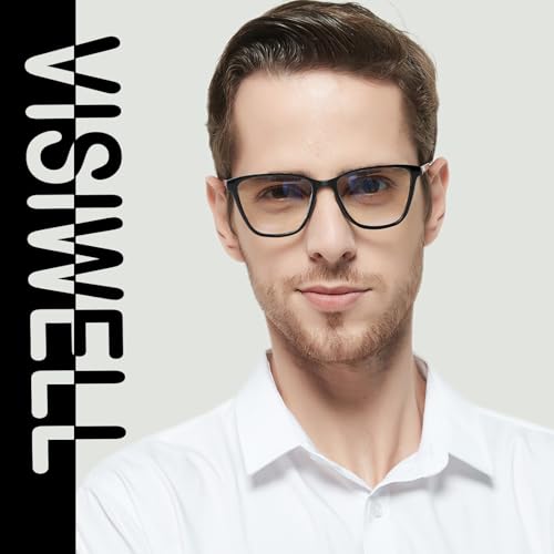 VisiWell 4 Pack Progressive Multifocus Reading Glasses for Women Men Blue Light Blocking Readers with Spring Hinge