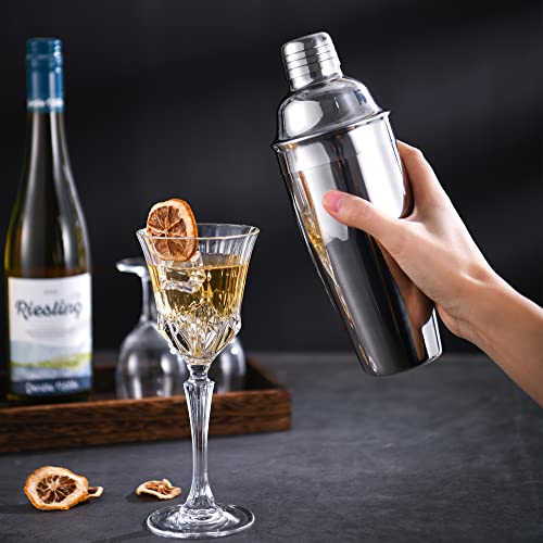 LUCKYGOOBO Cocktail Shaker,24 oz Martini Shaker,Drink Shaker Built-in Strainer,Professional Stainless Steel Margarita Mixe...