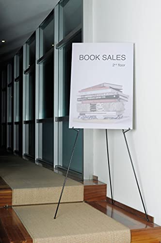 MasterVision Instant Easel, 61.5" High, Black, Steel, Lightweight
