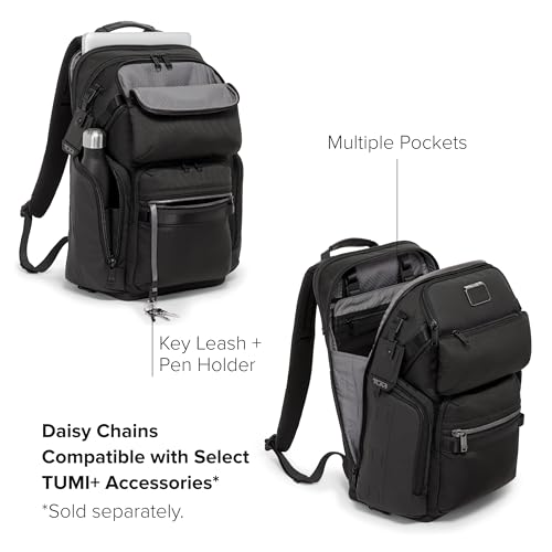 TUMI - Alpha Bravo Nomadic Backpack - Men's Durable Carry On Bag - 18.8" X 15.0" X 9.0" - Fits up to 15" Laptop - Black