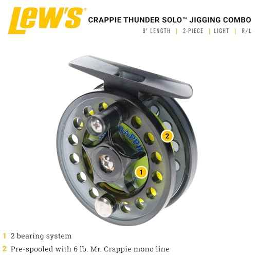 Lew's Crappie Thunder Solo Jigging Reel and Fishing Rod Combo