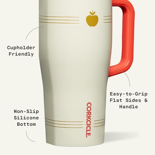Corkcicle Cruiser - Insulated Tumbler with Handle - Keeps Drinks Cold 20 Hours - Spill-Proof Dual Lid - Triple-Insulated -...