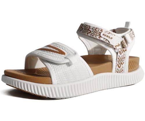 KuaiLu Womens Orthopedic Walking Sandals Ladies Recovery Sport Thick Athletic Cushion Outdoor Hiking Water Sandles Adjusta...