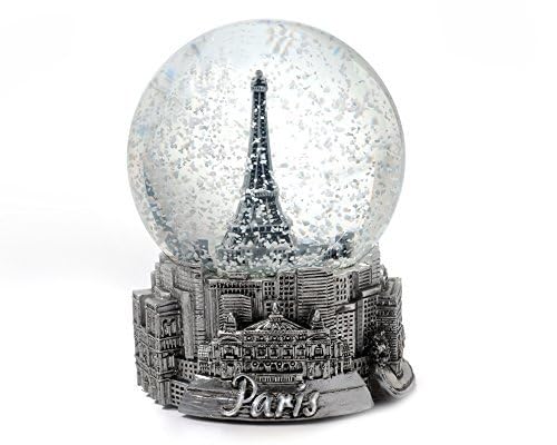 Zizo Paris France Eiffel Tower Snow Globe 65mm