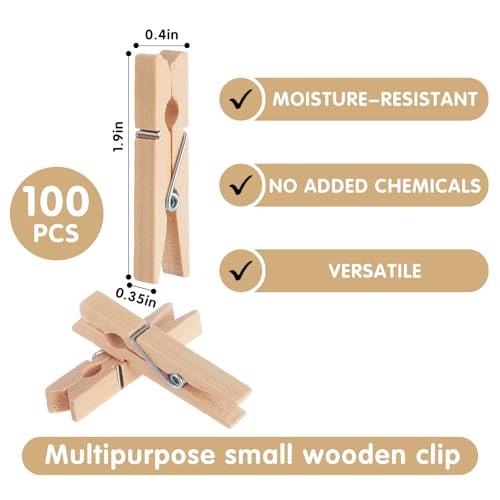 Yookeer 200 Pcs 5 Inch Disposable Wood Cones with 200 Pcs Mini Clips, Disposable Wine Champagne Glass Charcuterie Toppers ...